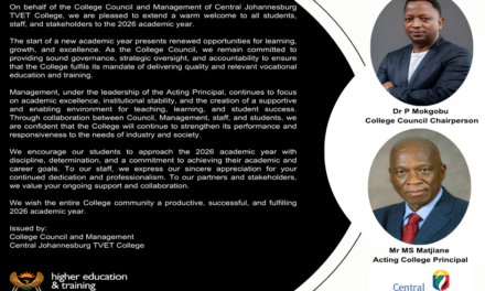 Principlal’s Welcome Message